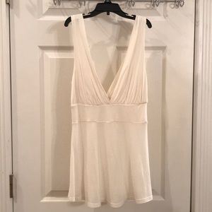 Sleeveless Forever cream colored top